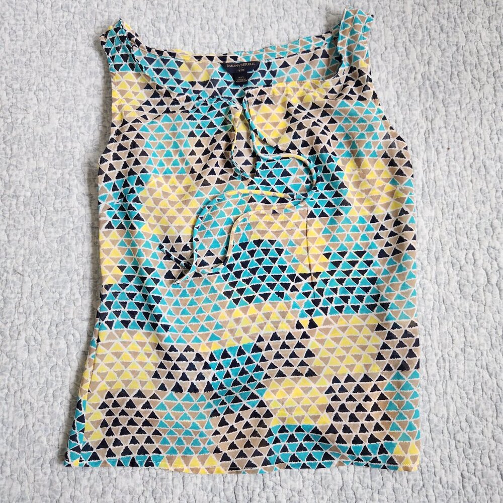 Banana Republic Colorful Sleeveless Top, Size PXS